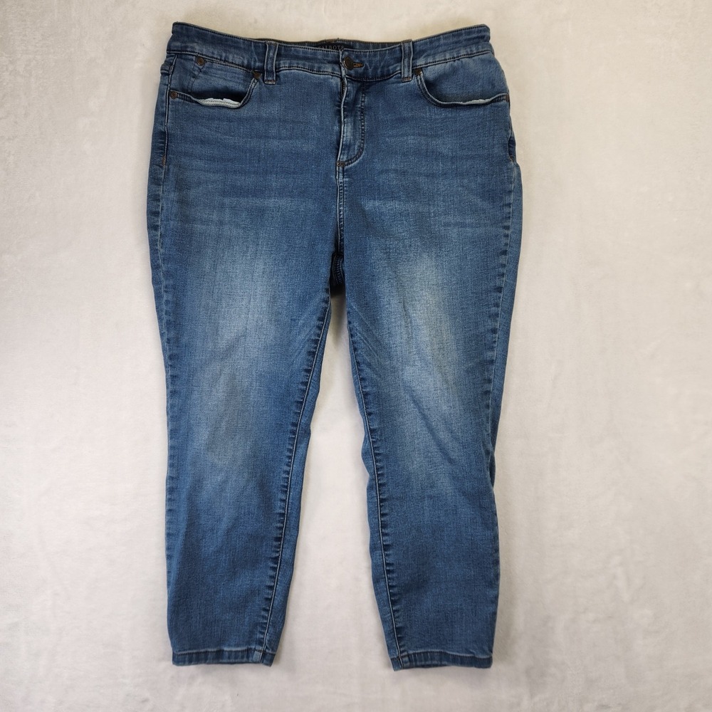 Talbots Women‎ 14P Denim Jegging Crop Jeans Blue Simply Flattering